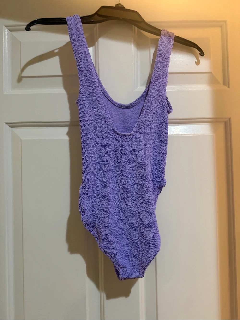 Love & Bikinis Womens Marabella Crinkle One-Piece Swimsuit One Size Lilac O/S